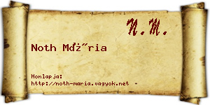 Noth Mária névjegykártya
