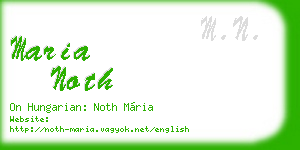 maria noth business card